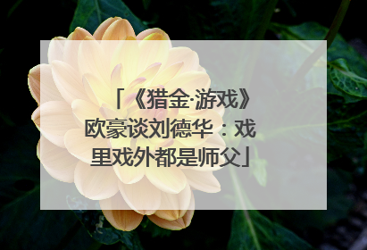 《猎金·游戏》欧豪谈刘德华：戏里戏外都是师父