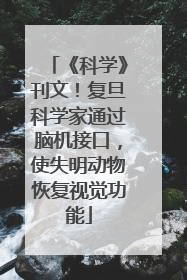 《科学》刊文！复旦科学家通过脑机接口，使失明动物恢复视觉功能