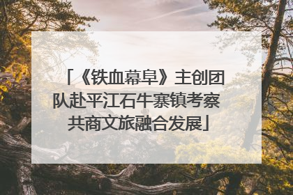 《铁血幕阜》主创团队赴平江石牛寨镇考察 共商文旅融合发展