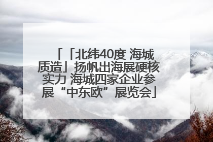「北纬40度 海城质造」扬帆出海展硬核实力 海城四家企业参展“中东欧”展览会