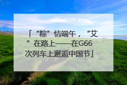 “粽”情端午，“艾”在路上——在G66次列车上邂逅中国节