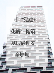 “党建+化解”构筑基层治理安全堤坝