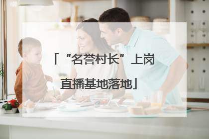 “名誉村长”上岗 直播基地落地