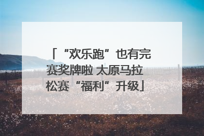 “欢乐跑”也有完赛奖牌啦 太原马拉松赛“福利”升级
