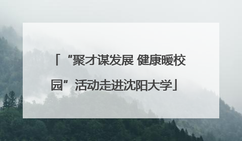 “聚才谋发展 健康暖校园”活动走进沈阳大学