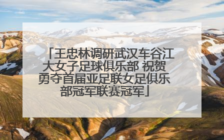 王忠林调研武汉车谷江大女子足球俱乐部 祝贺勇夺首届亚足联女足俱乐部冠军联赛冠军
