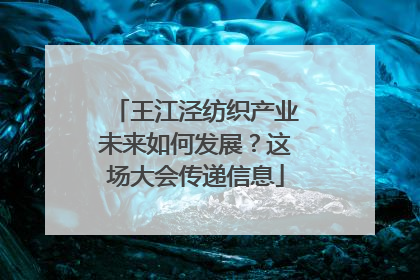 王江泾纺织产业未来如何发展？这场大会传递信息
