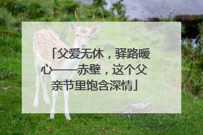 父爱无休，驿路暖心——赤壁，这个父亲节里饱含深情