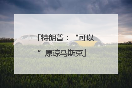 特朗普：“可以”原谅马斯克