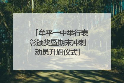 牟平一中举行表彰颁奖暨期末冲刺动员升旗仪式