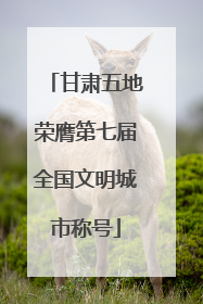 甘肃五地荣膺第七届全国文明城市称号
