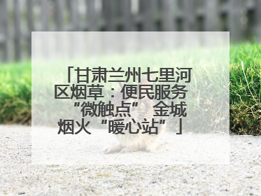 甘肃兰州七里河区烟草：便民服务“微触点” 金城烟火“暖心站”