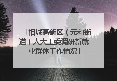 相城高新区（元和街道）人大工委调研新就业群体工作情况