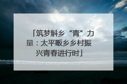 筑梦斛乡“青”力量：太平畈乡乡村振兴青春进行时