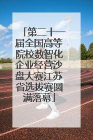 第二十一届全国高等院校数智化企业经营沙盘大赛江苏省选拔赛圆满落幕