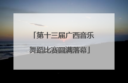 第十三届广西音乐舞蹈比赛圆满落幕