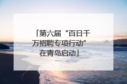 第六届“百日千万招聘专项行动”在青岛启动