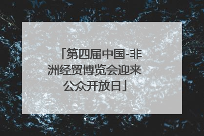 第四届中国-非洲经贸博览会迎来公众开放日
