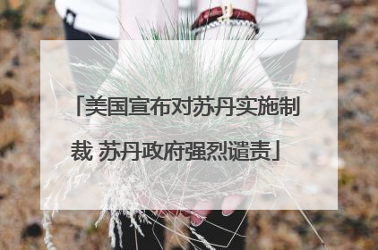 美国宣布对苏丹实施制裁 苏丹政府强烈谴责
