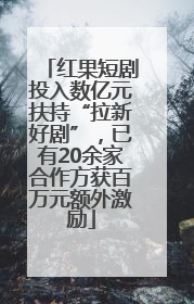 红果短剧投入数亿元扶持“拉新好剧”，已有20余家合作方获百万元额外激励