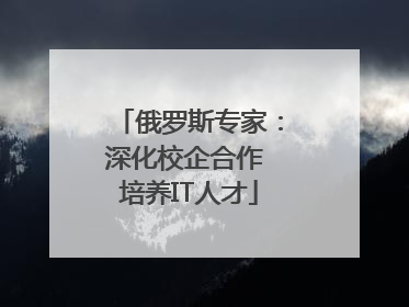 俄罗斯专家：深化校企合作 培养IT人才
