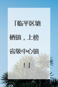 临平区塘栖镇，上榜省级中心镇！