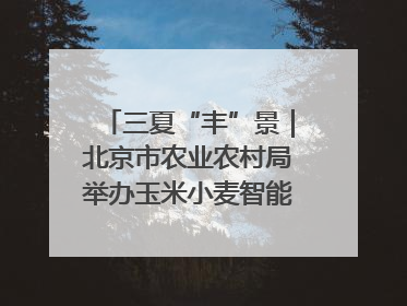 三夏“丰”景｜北京市农业农村局举办玉米小麦智能农机装备推广“田间日”活动