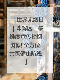 世界无烟日｜珠晖区：多维度宣传控烟知识 全方位共筑健康防线