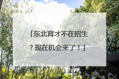 东北育才不在招生？现在机会来了！