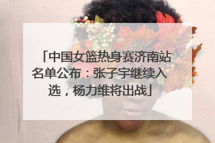 中国女篮热身赛济南站名单公布：张子宇继续入选，杨力维将出战