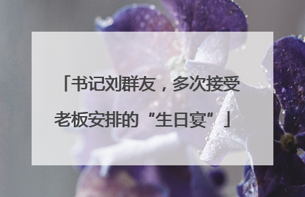 书记刘群友，多次接受老板安排的“生日宴”