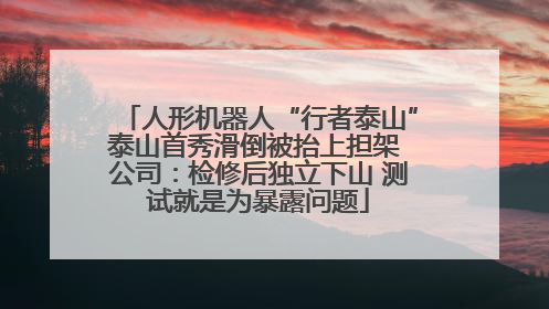 人形机器人“行者泰山”泰山首秀滑倒被抬上担架 公司：检修后独立下山 测试就是为暴露问题