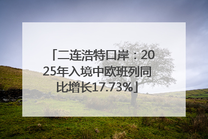二连浩特口岸：2025年入境中欧班列同比增长17.73%