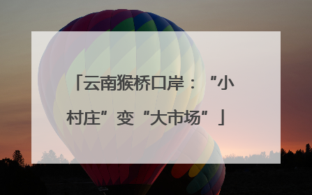 云南猴桥口岸：“小村庄”变“大市场”