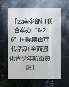 云南多部门联合举办“6·26”国际禁毒宣传活动 全面强化青少年防毒意识