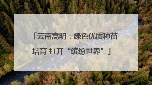 云南嵩明：绿色优质种苗培育 打开“缤纷世界”