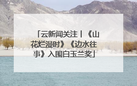 云新闻关注丨《山花烂漫时》《边水往事》入围白玉兰奖