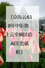 京东云618年中钜惠 上云全网比价 AI买贵就赔