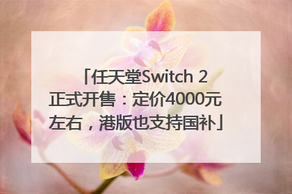 任天堂Switch 2正式开售：定价4000元左右，港版也支持国补