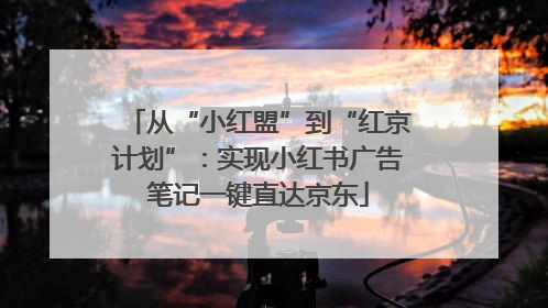从“小红盟”到“红京计划”：实现小红书广告笔记一键直达京东