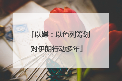 以媒：以色列筹划对伊朗行动多年