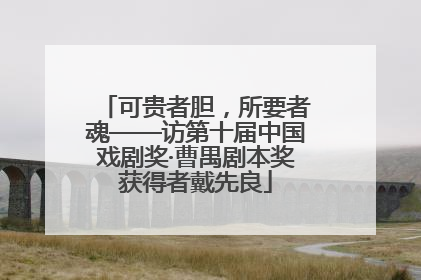 可贵者胆，所要者魂——访第十届中国戏剧奖·曹禺剧本奖获得者戴先良