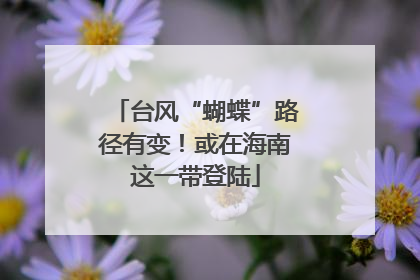 台风“蝴蝶”路径有变！或在海南这一带登陆