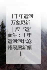 千年运河 万象更新｜应“运”而生：千年运河河北沧州段展新颜