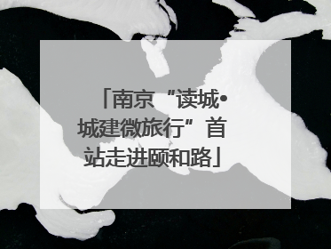 南京“读城•城建微旅行”首站走进颐和路