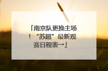 南京队更换主场！“苏超”最新观赛日程表→