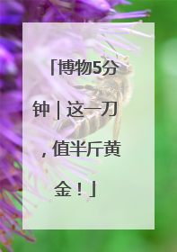 博物5分钟｜这一刀，值半斤黄金！