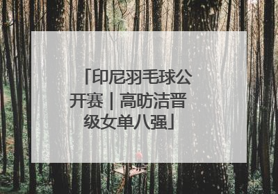 印尼羽毛球公开赛｜高昉洁晋级女单八强