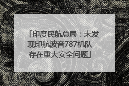 印度民航总局：未发现印航波音787机队存在重大安全问题