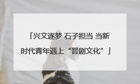 兴文逐梦 石子担当 当新时代青年遇上“晋剧文化”